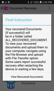اسکرین شات 4 برنامه Document Recovery