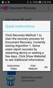اسکرین شات 8 برنامه Document Recovery