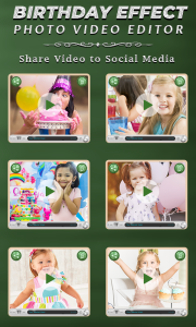 اسکرین شات 6 برنامه Birthday Photo Effect Video