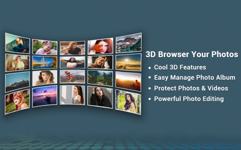 اسکرین شات 1 برنامه Photo Gallery 3D & Album Vault