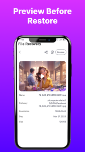 اسکرین شات 6 برنامه Photo Recovery, All Restore