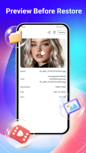 اسکرین شات 6 برنامه Photos Recovery, Pro Recover