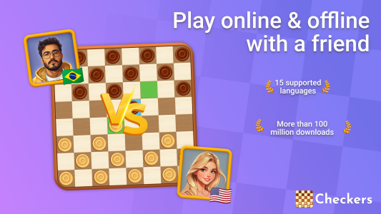 اسکرین شات 2 بازی Checkers Online