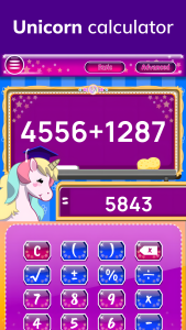 اسکرین شات 1 برنامه Unicorn Calculator