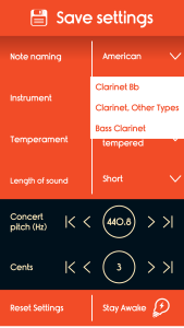 اسکرین شات 6 برنامه Master Clarinet Tuner