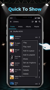 اسکرین شات 5 برنامه Music Player - Audio Player