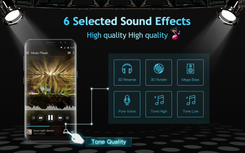 اسکرین شات 1 برنامه Music Player - Audio Player