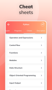 اسکرین شات 8 برنامه Learn Python Programming