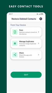 اسکرین شات 1 برنامه Restore Deleted Contacts