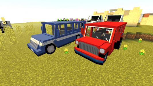 اسکرین شات 1 برنامه MCPE Simple Vehicles Car Mod