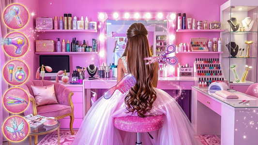 اسکرین شات 1 برنامه Hair Salon and Dress Up Girl