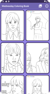 اسکرین شات 1 برنامه Colors: Wednesday Coloring