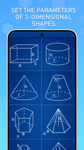 اسکرین شات 1 برنامه Geometry Calculator: 2D & 3D