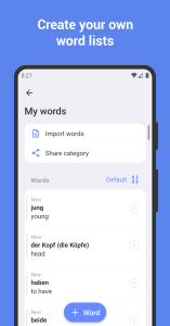 اسکرین شات 3 برنامه Learn German with flashcards!