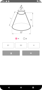 اسکرین شات 4 برنامه Flat pattern cone calculator