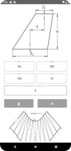 اسکرین شات 6 برنامه Flat pattern cone calculator