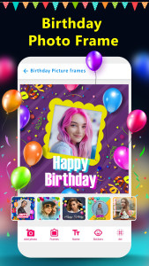 اسکرین شات 1 برنامه Happy birthday photo frame