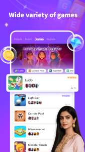 اسکرین شات 1 برنامه HelloYo - Games & Party & Chat