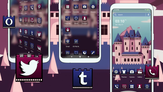 اسکرین شات 2 برنامه Castle Illustration Theme