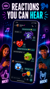 اسکرین شات 2 برنامه Zing Messenger: Sound Stickers