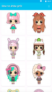 اسکرین شات 6 برنامه How to draw girls