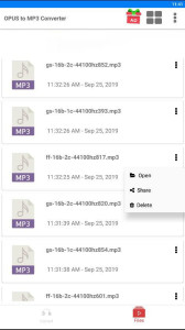 اسکرین شات 3 برنامه Opus to Mp3 converter