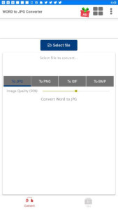 اسکرین شات 1 برنامه WORD to JPG Converter