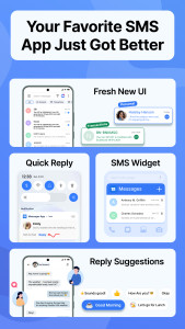 اسکرین شات 1 برنامه Messages - SMS Texting App