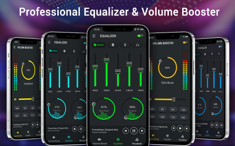اسکرین شات 1 برنامه Equalizer-Bass Booster, Volume