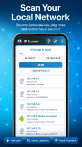 اسکرین شات 1 برنامه IP Scanner - LAN/WiFi/Internet