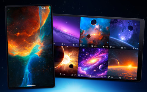 اسکرین شات 6 برنامه Space wallpapers 4K