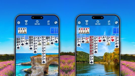 اسکرین شات 1 بازی Spider Solitaire, Large Cards