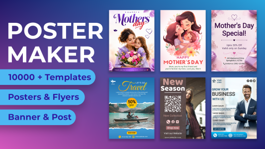 اسکرین شات 1 برنامه Poster maker 2026 Flyer Banner