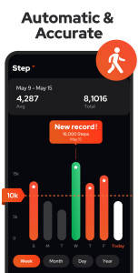 اسکرین شات 2 برنامه Step Counter - Pedometer