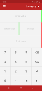 اسکرین شات 1 برنامه Percentage Calculator