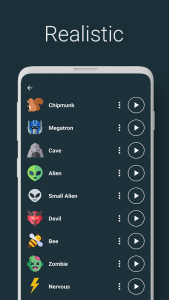 اسکرین شات 1 برنامه Voice Changer - Audio Effects
