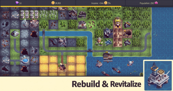 اسکرین شات 1 بازی Post Apo Tycoon - Idle Builder