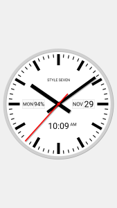 اسکرین شات 4 برنامه White Analog Clock-7