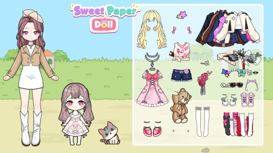اسکرین شات 2 بازی Sweet Paper Doll: DIY Dress up