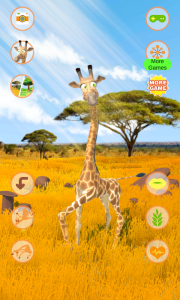 اسکرین شات 3 برنامه Talking Giraffe: Safari World