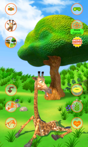 اسکرین شات 2 برنامه Talking Giraffe: Safari World