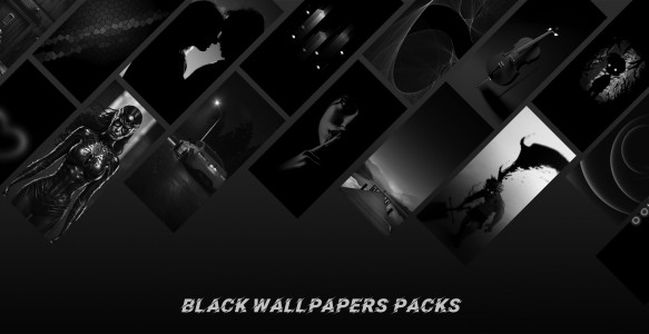 اسکرین شات 1 برنامه Black Wallpapers Packs HD