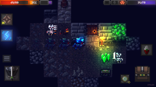 اسکرین شات 1 بازی Caves (Roguelike)
