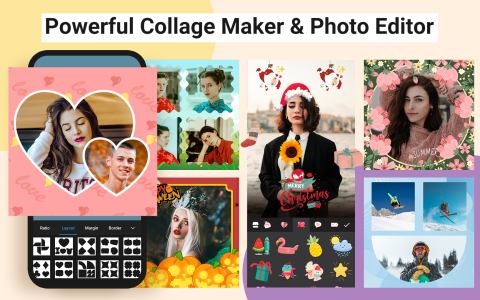 اسکرین شات 1 برنامه Photo Collage Maker,Pic Editor