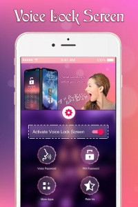 اسکرین شات 1 برنامه Voice Screen Lock : Voice Lock