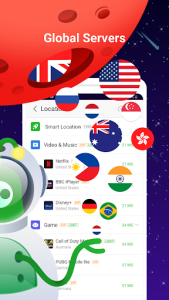 اسکرین شات 3 برنامه UFO VPN Basic: Free VPN Proxy Master & Secure WiFi