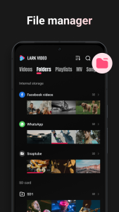 اسکرین شات 5 برنامه Lark Video Player: HD Video