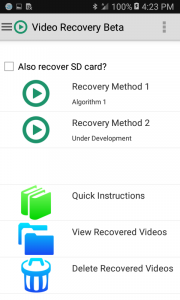 اسکرین شات 1 برنامه Video Recovery