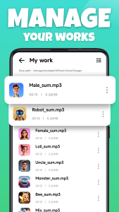اسکرین شات 6 برنامه Voice Changer - Voice Effects