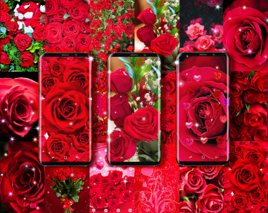اسکرین شات 1 برنامه Red rose live wallpaper